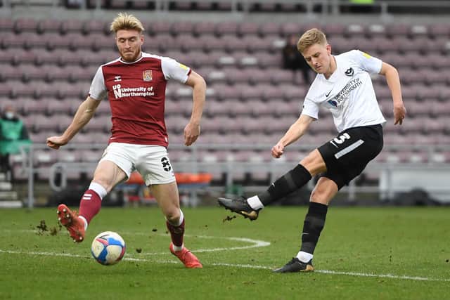 Harvey White was handed just six starts after arriving from Spurs in January. It has been a familiar tale for fellow young Pompey loanees. Picture: Dennis Goodwin/ProSportsImages