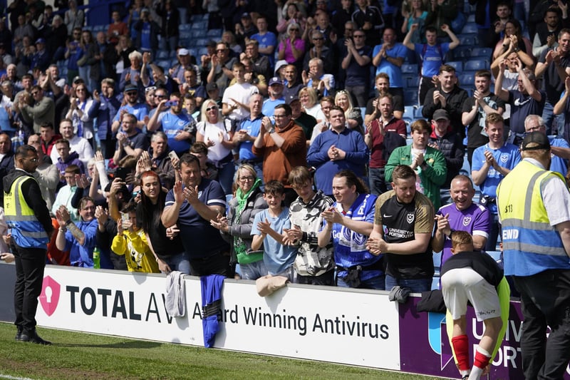 Blues fans were out in force for Pompey's final game of the season against Wycombe
