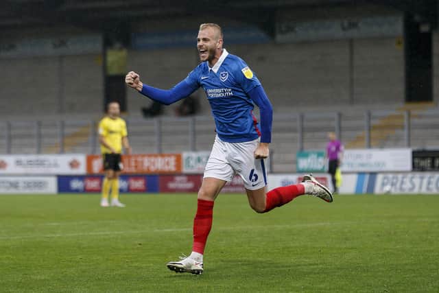 Jack Whatmough netted his second career goal a Burton in October and has now made more than 100 Pompey appearances. Picture: Daniel Chesterton/phcimages.com