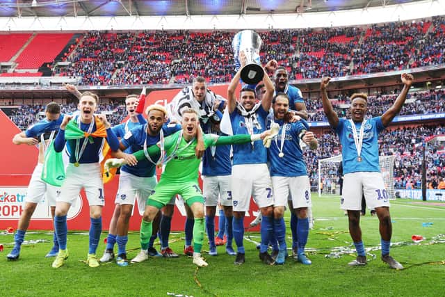 Holders Pompey are going back to Wembley in the EFL Trophy on Saturday. Picture: Joe Pepler