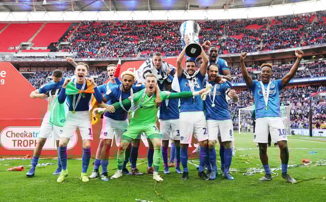 Holders Pompey are going back to Wembley in the EFL Trophy on Saturday. Picture: Joe Pepler