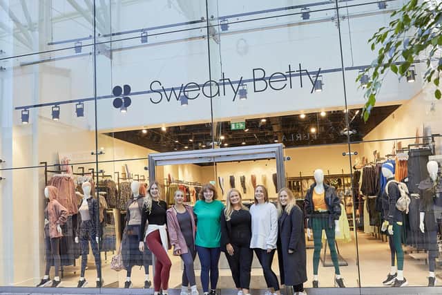 Staff of Sweaty Betty outside the new store. Picture: Gunwharf Quays.