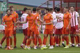 The Pompey players will have been relieved at the final whistle.  Picture: Jason Brown