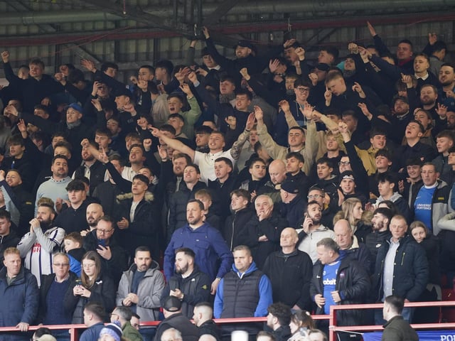 The Blues were backed by their biggest away following of the season at The Valley.