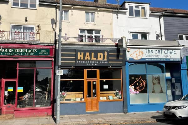 One of Portsmouth's most popular curry houses, Haldi in Albert Road. 