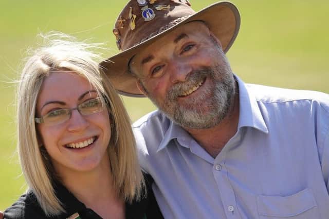Chloe New and her dad, Rolf Kitching