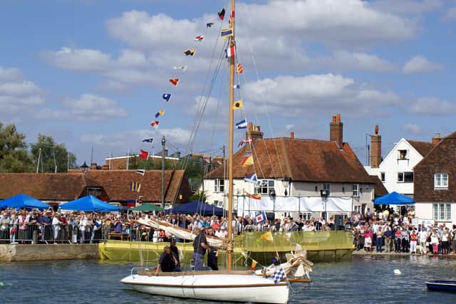 The restored oyster boat Terror just after her official relaunch at the Emsworth Food Festival.Picture: Courtesy of John Tweddell
