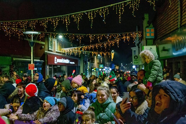 Crowds of people enjoying the event