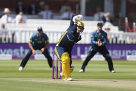 Tom Alsop  top scored with 57 in Hampshire's Royal London Cup loss in Bristol. Photo by Christopher Lee/Getty Images.
