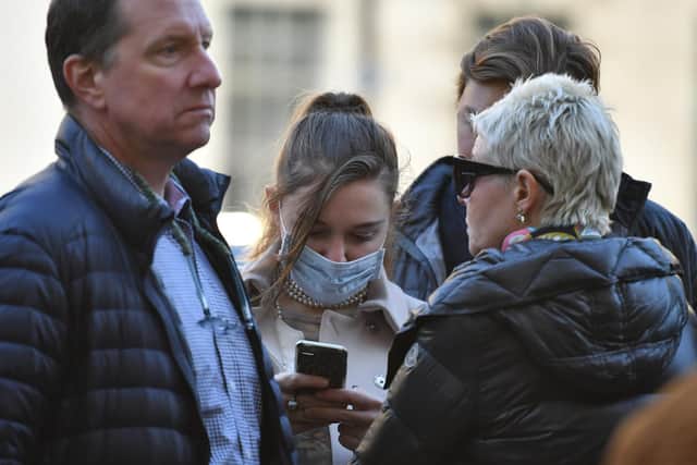 A woman wears a face mask. Picture: Leon Neal/Getty Images