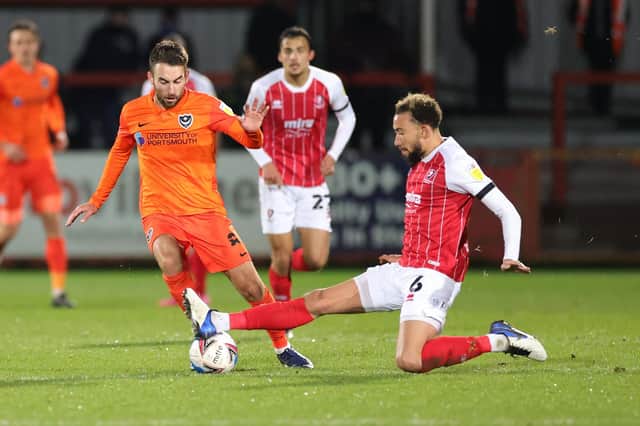 Ben Close was an impressive figure for Pompey in their 3-0 success over Cheltenham in the Papa John's Trophy. Picture: Nigel Keene/ProSportsImages