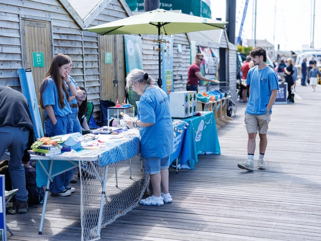 People perusing the stalls at the Gosport Marine Festival. Picture:Marcin Jedrysiak