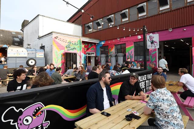 Outdoor seating at The Rex Arms. Staggeringly Good Warehouse Fest, Rodney Rd, FrattonPicture: Chris Moorhouse (jpns 230721-15)