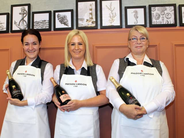Portsdown View staff with Lanson champagne