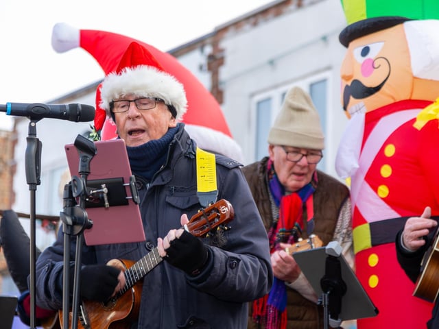 Locals braved the cold to celebrate the start of the Christmas festivites with a street party on Hayling Island on Saturday afternoon.
Pictured - Ykes of Hayling
Photos by Alex Shute