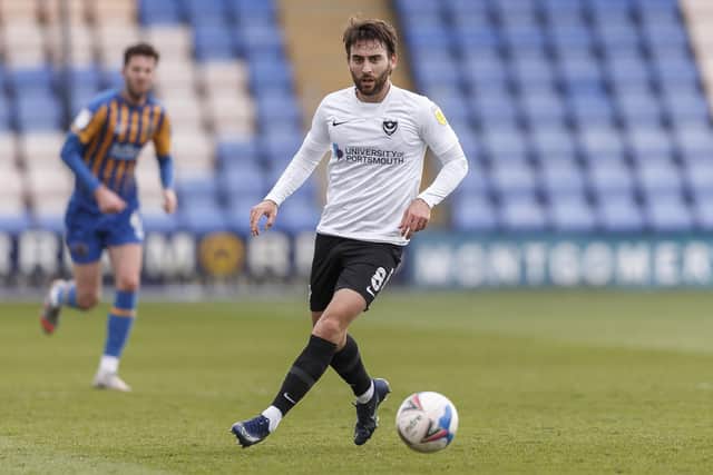 Ben Close was Ryan Fisher's man of the match in Saturday's win at Shrewsbury. Picture: Daniel Chesterton/phcimages.com