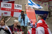 Patriots in Portsmouth and Stand Up To Racism Portsmouth campaigners held opposing rallies in Guildhall Square on Saturday morning.  Pictured - Pro and anti immigration protesters gathered in Guildhall Square on Saturday, November 2 Photos by Alex Shute