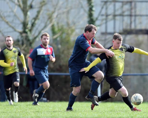 Infinity (yellow/black) have withdrawn from the Wessex League with 15 games of their debut season at step 6 level remaining. Picture: Chris Moorhouse