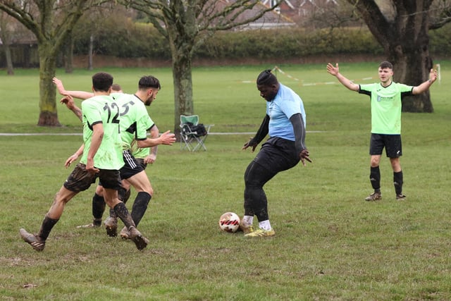 Moulay Ousman about to score for Wicor Mill. Picture by Kevin Shipp
