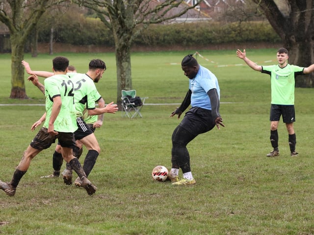 Moulay Ousman about to score for Wicor Mill. Picture by Kevin Shipp
