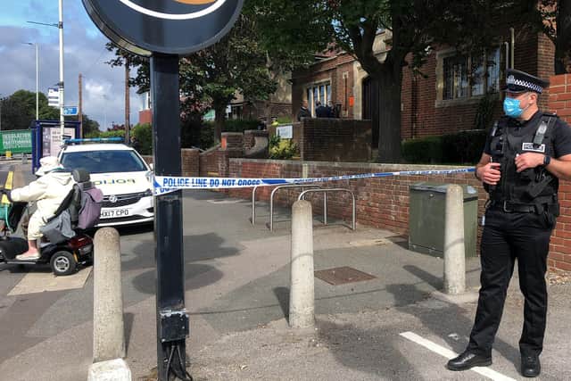 Police in Cosham after an area by the library was cordoned off this morning
July 3, 2020
Picture: Tom Cotterill