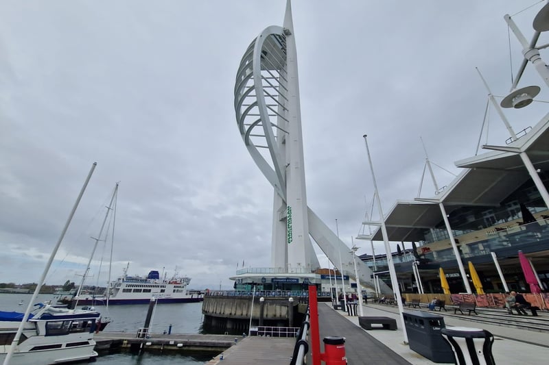 Portsmouth's iconic Spinnaker Tower is the city's tallest building, standing at 170 metres.