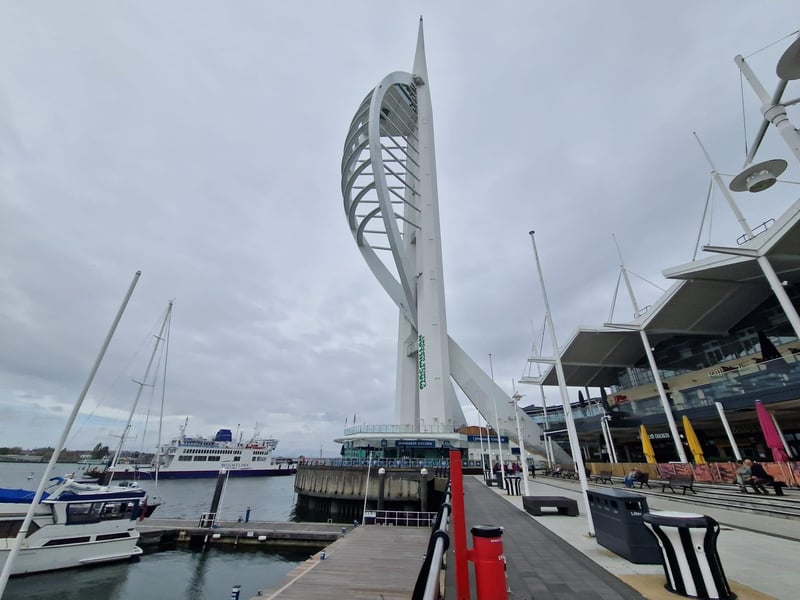 Portsmouth's iconic Spinnaker Tower is the city's tallest building, standing at 170 metres.