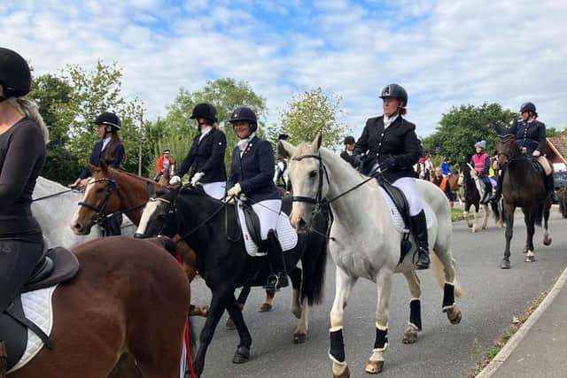 A horse parade in Wickham organised on the day of the Queen's funeral - September 19, 2022