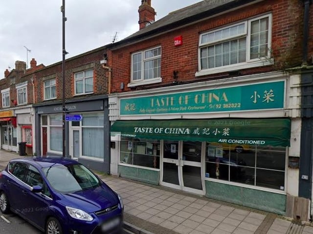 The Taste of China, on Cosham High Street, has a rating of 4.5 out of five from 402 reviews on Google.