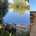 Giant water pipe from Hightown Lake pumping water to A31 heathland fire