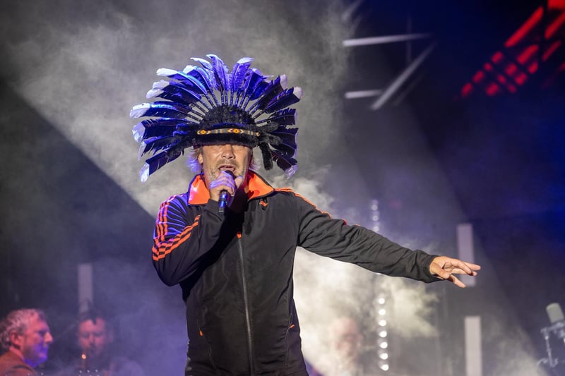 Jamiroquai closed Friday night with a nostalgic performance on the Common Stage.
Pictured - Jamiroquai
Photos by Alex Shute