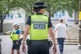 A library photo of a police officer in Guildhall Square, Portsmouth. Habibur Rahman