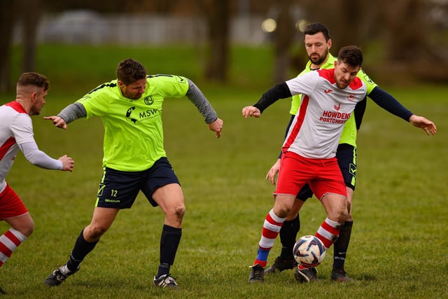North End Vets (green) v Paulsgrove. Picture: Keith Woodland