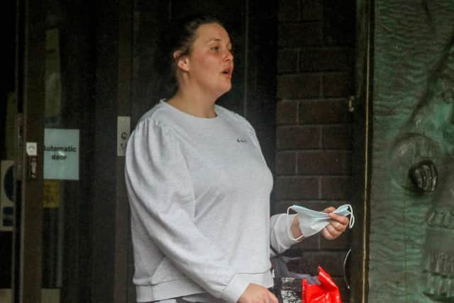Minnie-Mo Hunt outside Portsmouth Crown Court on 27 July 2020.