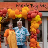 'Made By Me' Manger Tina Lucey (57) with husband Pete Lucey (55). Picture: Mike Cooter (220723)