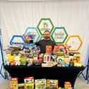 Founder Matt Foster with some of the donations TPN has received so far.