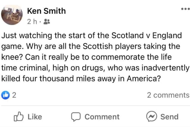 A screenshot of the Facebook comment from Havant Borough Councillor Ken Smith.