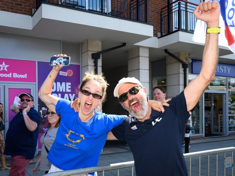 Friends and family celebrate the return of their loved ones.Picture: Keith Woodland (270721-116)