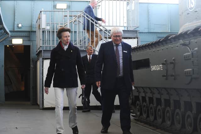 Her Royal Highness The Princess Royal visited the unique D-Day survivor LCT 7074 at the D-Day Story in Southsea, on Thursday, April 21.

Picture: Sarah Standing (210422-4977)