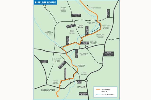 Detailed proposed pipeline route