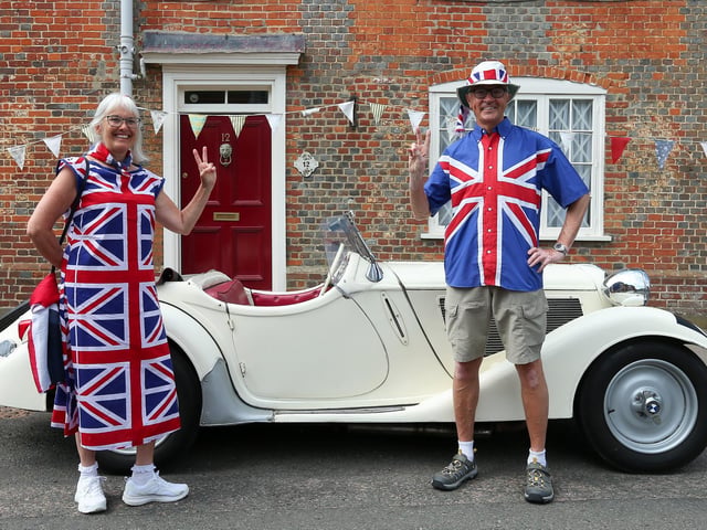 Jacqueline and Nigel Coole with a BMW Roadster.