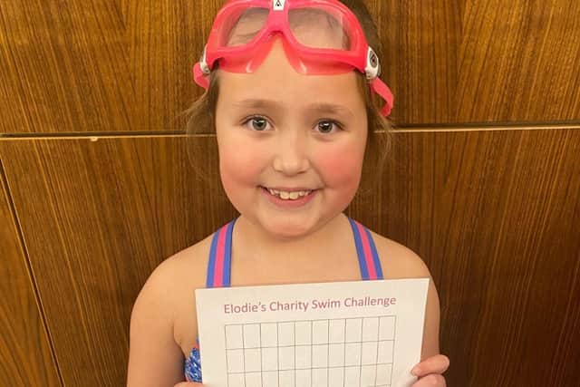 Seven-year-old Elodie Yallop, from Drayton has decided to take on a colossal challenge, swimming 100 lengths – 2500 metres – to raise money for Motor Neurone Disease.