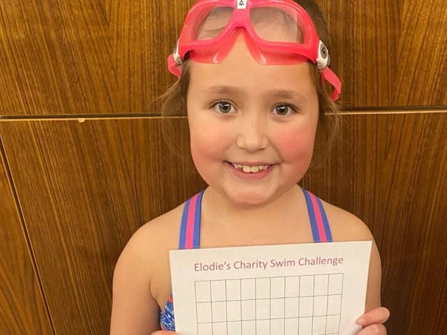 Seven-year-old Elodie Yallop, from Drayton has decided to take on a colossal challenge, swimming 100 lengths – 2500 metres – to raise money for Motor Neurone Disease.