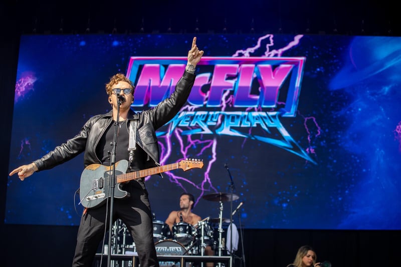 McFly were the surprise artist to perform on the Castle Stage on Saturday afternoon to a packed crowd.

Pictured - McFly

Photos by Alex Shute