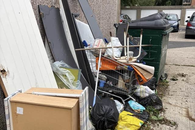 Fly-tipping in Bishopsfield Road, Fareham. Photo: Gemma Furnivall