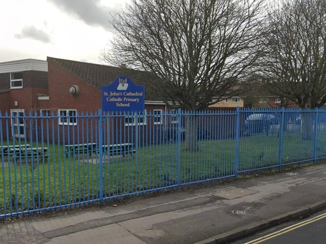 St John's Cathedral Catholic Primary School had 77 per cent of pupils meeting expected standards for reading, writing and maths. The average score in reading was 107 and in Maths 105.