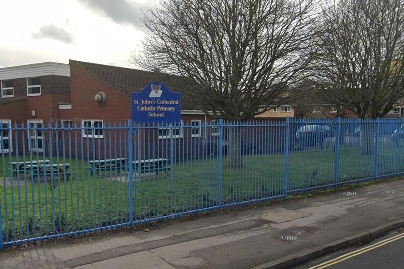 St John's Cathedral Catholic Primary School had 77 per cent of pupils meeting expected standards for reading, writing and maths. The average score in reading was 107 and in Maths 105.