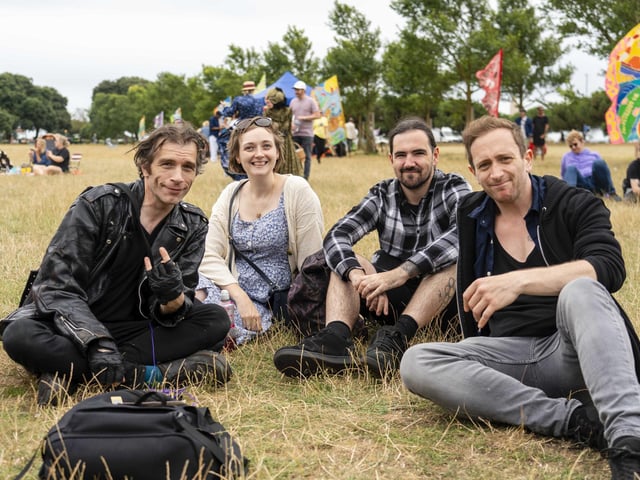 Attendees at the 150th anniversary of the Battle of Southsea on August 3.