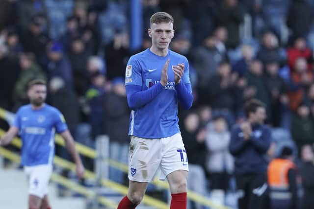 Hayden Carter has been hugely impressive for Pompey during his nine matches since a loan switch from Blackburn. Picture: Jason Brown/ProSportsImages