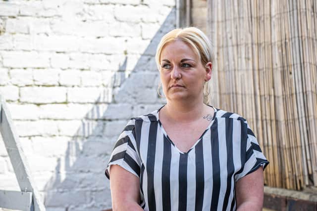 Gemma Foster at her home in Stamshaw. Picture: Habibur Rahman